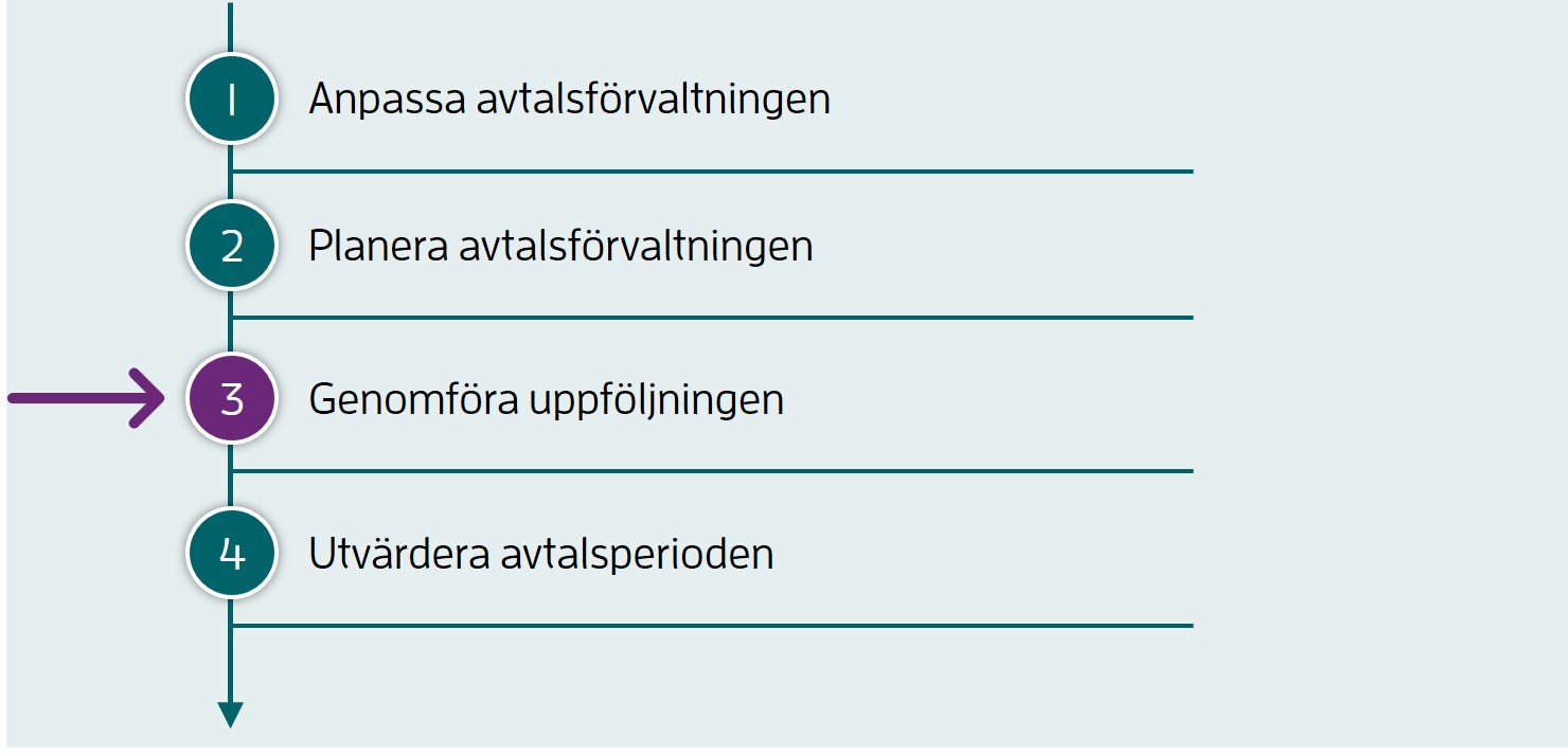 Steg 3 av 4: Genomföra uppföljningen.